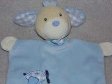 Beauty Baby puppy comforter soft toy blue dog blankie rattle