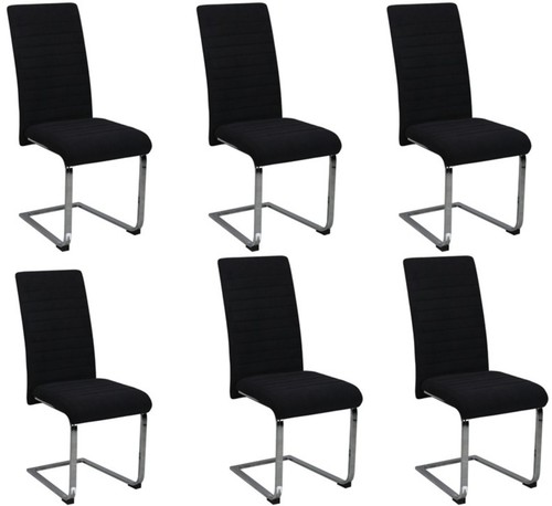 Black velvet dining chairs - x,