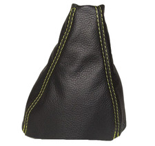 Gear Stick Gaiter For Saab 9-3 2003+ Leather Yellow Stitch, Perfect Replacement