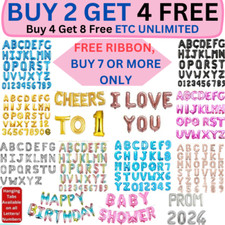 16" inch Alphabet A-Z Letter Number Foil Balloons NAME PARTY WEDDING BIRTHDAY AG