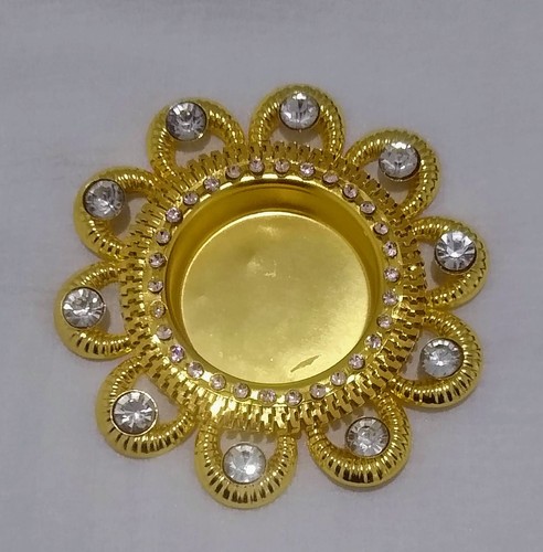 Metal diya tea light candle - diya,