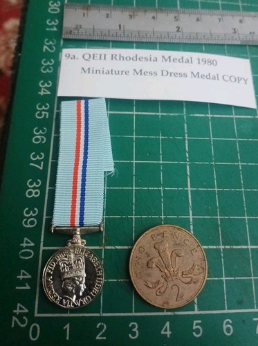 Qeii rhodesia medal 1980 - 9a.,