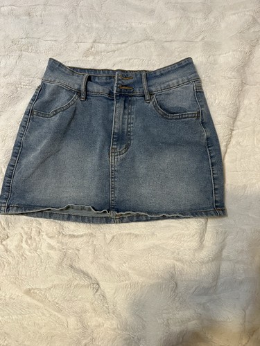 Project rebel blue denim mini - denim,