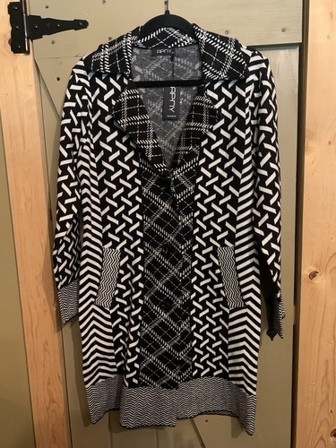Apny cardigan black white - apny,