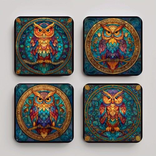 Set coasters stain - set, 4
