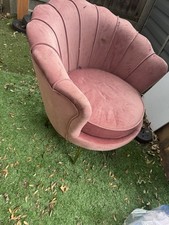 Black Shell Chair – Velvet Scallop Tub Armchair Lounge Accent Seat