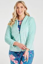 Bon Marche Aqua Herringbone Zip Through Bed Jacket  Size 8/10 New
