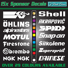 Motorcycle Sponsor Stickers