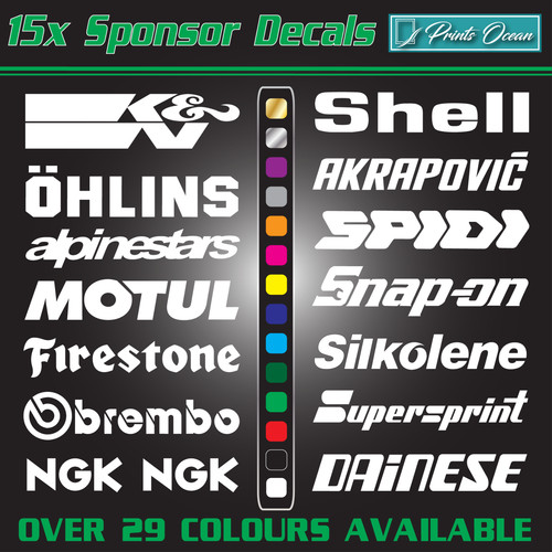 Motorcycle sponsor stickers - sponsor,