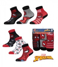 Spiderman Socks 3 Pack 3 Sizes 2 Designs Marvel new