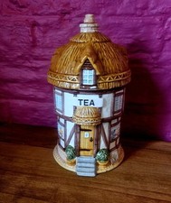 Leonardo Collection Tea Storage Jar Cottage House Design Ceramic Vintage Vgc