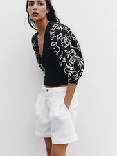 Zara Embroidered Floral Puff