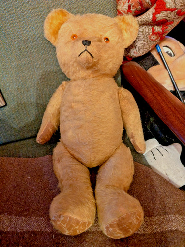 Vintage jointed teddy bear - teddy,