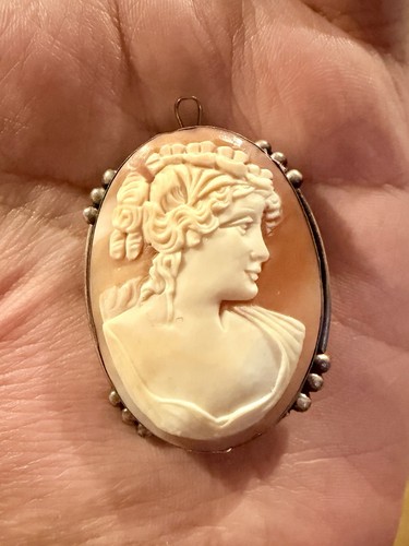 Antique victorian shell - antique, cameo