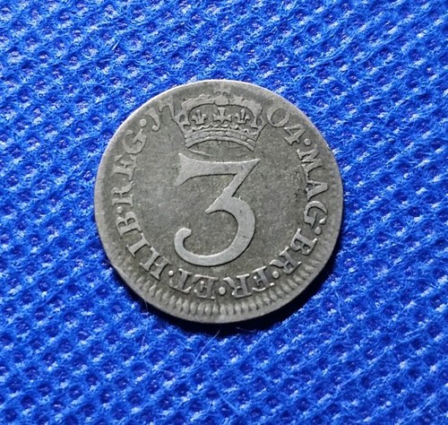 1704 threepence queen - 1704, anne