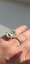 Solid Silver Ring with Large