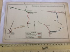 CHICHESTER HUNSTON BOSHAM SELSEY TRAM HEADCORN BODIAM HAUGHLEY RAILWAY MAP 1906