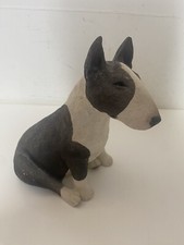Sandicast Sandra Brue English Bull Terrier Sculpture 1988 8” Tall Collectible