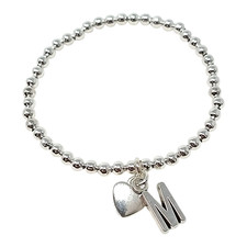 Silver Bead Stretch Stackable