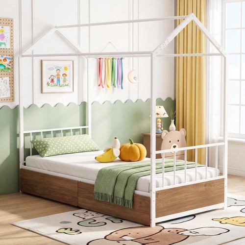 Kids house shaped bed - house-shaped,