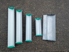 Screen printing emulsion coating troughs bundle- lengths 46, 38, 30, 31, 19.5cm 