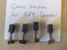 4 x CARBON BRUSHES (E96) FOR BR9 + OTHER SANDERS. 6 x 7 x 12mm. With 16mm spring
