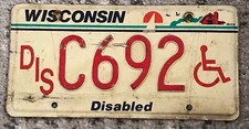 Wisconsin License Plate 1990s