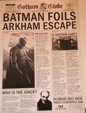 Batman  Gotham gazette headline poster A3 