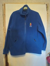 Mens Royal Blue Full Zip Fleece Jacket Solo Petroleum Size 2XL 50" Chest Warm