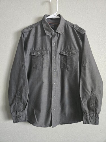 Mens gray utility shirt - pd&c,