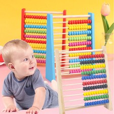 Wooden Abacus Child Math Educational Learning Kid Toy Calculat Bead Counting