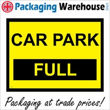 VE331 CAR PARK FULL SIGN YELLOW BLACK SPACES PARKING VEHICLES SHOPPING PEOPLE