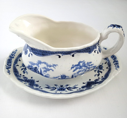 Vintage gravy boat plate - vintage,
