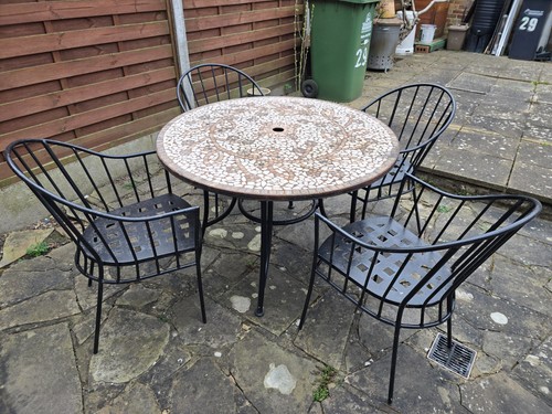 Metal garden furniture table - metal,