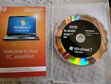Microsoft  Windows 7 Ultimate  64 Bit disc (FULL INSTALL)  Rare Retail DVD 
