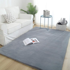 Rabbit Fur Rug Soft Thick