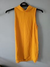 New Look Size 6 Mustard Yellow High Neck Sleeveless Blouse Top * (823/44)