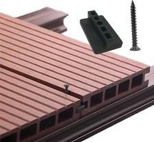 Composite Decking Clips 100 Pcs 6mm Hidden Fasteners Plastic Fixing Black Screws