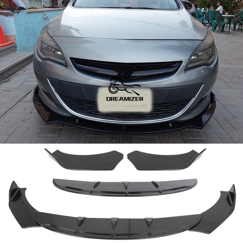 Gloss black front bumper - black,
