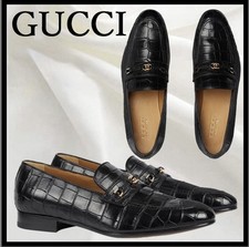 Gucci Black Alligator Leather