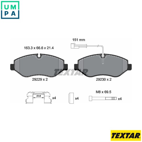 Brake pad set - disc,