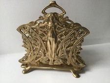 Vintage Art Nouveau Arts and Crafts Elegant Design Letter Rack