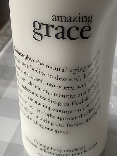 Philosophy amazing grace - grace, body