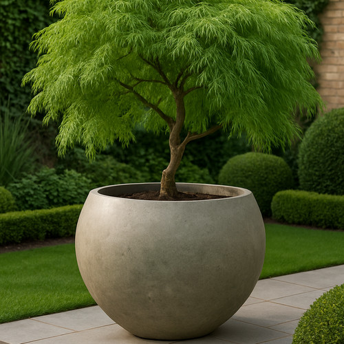 40cm rustic bowl planter pot - bowl, planter/pot