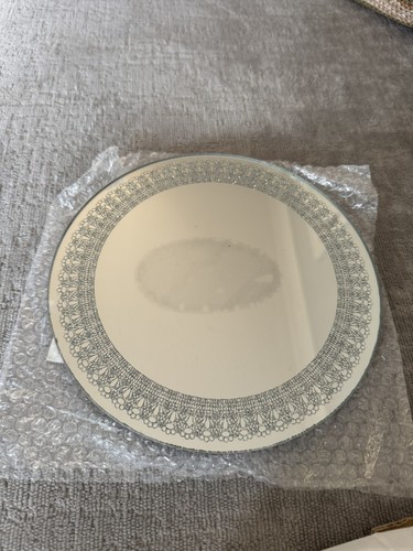 Mirror plate candle - candle, holder