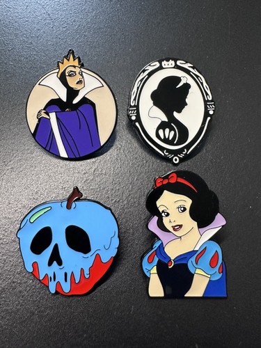 Snow white enamel pin - 4x,