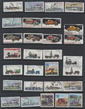 USA Stamps: 19887-1989 Paddleboats; Classic Cars; Steam Trains, UPU