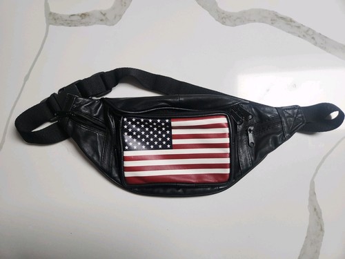 Genuine leather american - american, flag