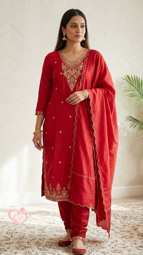 Three piece silk churidar - piece,