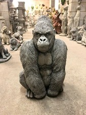 Gorilla Silver back male ape ornament Garden or home concrete stone statue sulpt